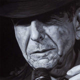 Detail from Leonard Cohen print